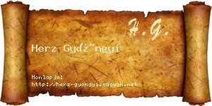 Herz Gyöngyi névjegykártya